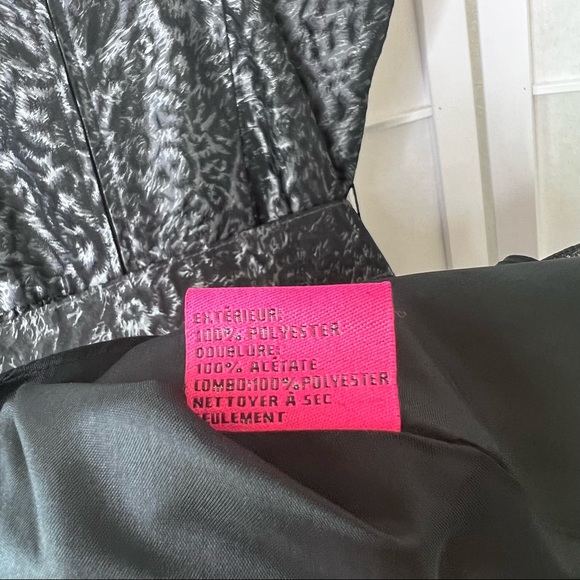 NWT Betsey Johnson Black Gray Animal Print Fit & Flare Cocktail Party Dress - Picture 10 of 13